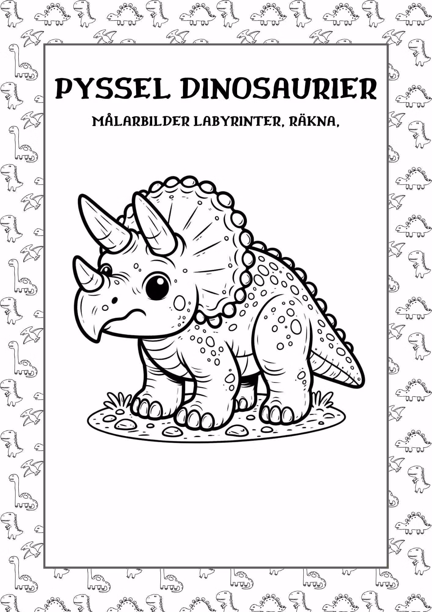 Dinosaurier -25 Sidor av Spännande Pyssel för Barn!