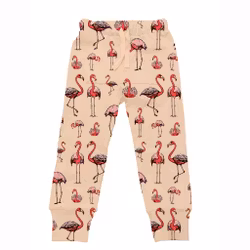 Barnkläder Tunna mjukisbyxor - Flamingo 1-8år miljövänliga barnkläder