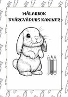 Målarbok för barn Dvärgvädurs kaniner - 25 sidor