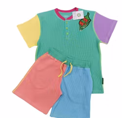 Sommar-set T-shirt + shorts för barn - Neon 90´s - 1-8år