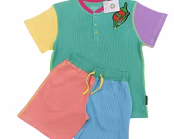 Sommar-set T-shirt + shorts för barn - Neon 90´s - 1-8år