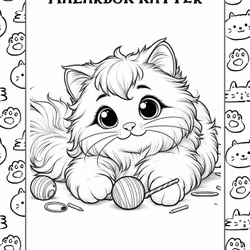 Upptäck Kattens Magiska Värld: Målarbok med 25 Söta Bilder!