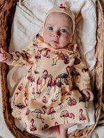 Klänning för barn med volang krage Flamingo - 3mån -6år