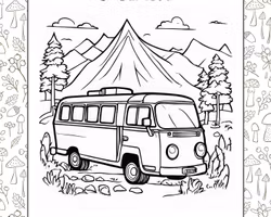 Camping pysselbok för barn - 30 sidor att skriva ut hemma