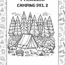 Pysselbok för barn - Camping Del 2 - 30 sidor att skriva ut hemma