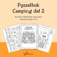 Pysselbok för barn - Camping Del 2 - 30 sidor att skriva ut hemma