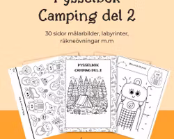 Pysselbok för barn - Camping Del 2 - 30 sidor att skriva ut hemma