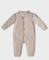 Stickad Jumpsuit till baby - Beige 1-24mån