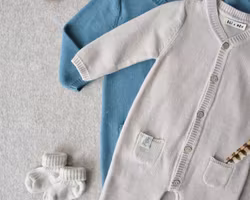 Stickad Jumpsuit till baby - Beige 1-24mån