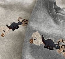 Sweatshirt body till baby - Dinosaurie grå 6-24mån ekologisk bomull