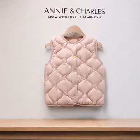 Väst med dunfyllning för barn- Rosa 2-8år