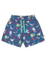 Shorts kortbyxor för barn blå sjöfolk - 2-8år eko bomull
