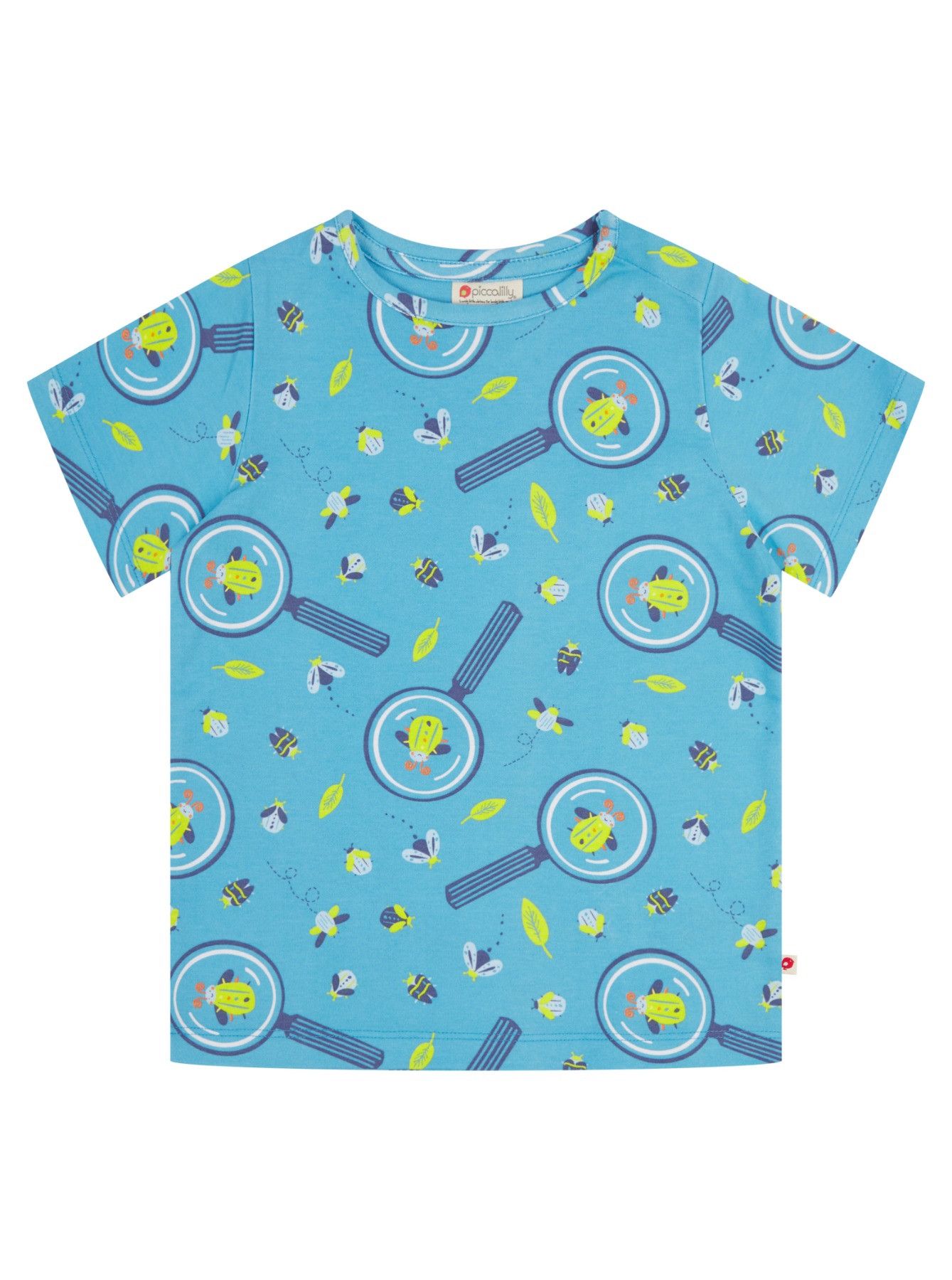 Barnkläder tshirt kortärmad blå småkryp