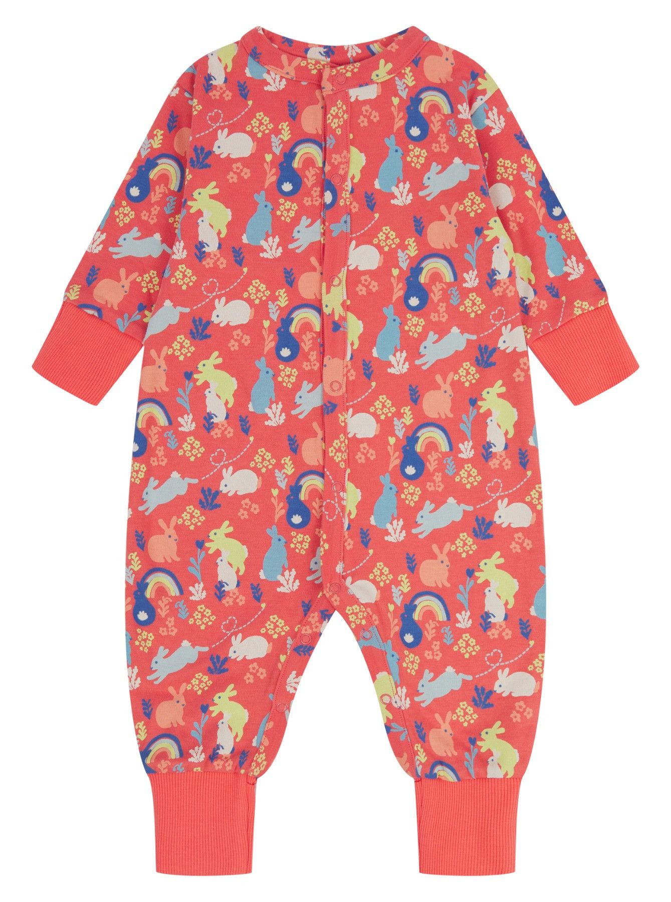 babykläder pyjamas ekologisk bomull hoppande kaniner