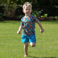 T-shirt tröja för barn kortärmad Tropic - 12mån-8år ekologisk bomull