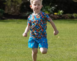 T-shirt tröja för barn kortärmad Tropic - 12mån-8år ekologisk bomull
