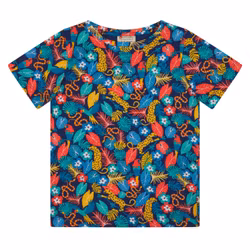 T-shirt tröja för barn kortärmad Tropic - 12mån-8år ekologisk bomull