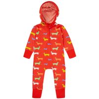 Onepiece för Baby barn med Huva – Hund 6mån - 4år Piccalilly