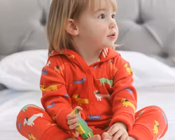 Onepiece för Baby barn med Huva – Hund 6mån - 4år Piccalilly