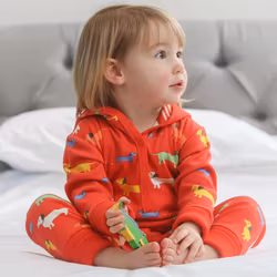 Onepiece för Baby barn med Huva – Hund 6mån - 4år Piccalilly