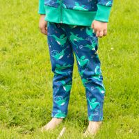 Leggings byxor för Barn blå –Magisk drake 6mån-7år eko bomull