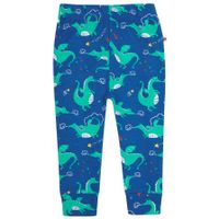 Leggings byxor för Barn blå –Magisk drake 6mån-7år eko bomull
