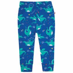 Leggings byxor för Barn blå –Magisk drake 6mån-7år eko bomull