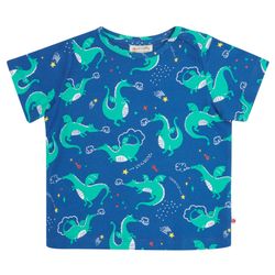 T-shirt tröja för barn kortärmad blå – Magisk drake 2-8år Piccalilly