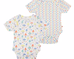 2-pack Kortärmade Baby bodys - Flugsvamp nyfödd-12mån