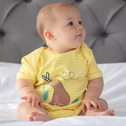 2-pack Kortärmade Baby bodys – Björnar och Randigt nyfödd-12mån