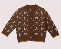 Cardigan kofta för barn blommor - 6mån-3år Little Green Radicals