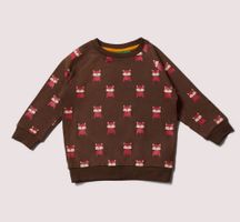Mysig Sweatshirt tröja för Barn - Rävar 6-24mån eko bomull
