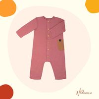 Jumpsuite underställ i merinoull baby Rosa -62-92cl