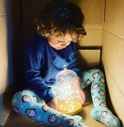 Myskläder barn vuxna - Våfflad eko bomull - Midnattsblå -3år-Medium