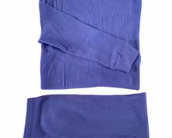 Myskläder Tröja + byxor våfflad eko bomull Lavendel blå barn/vuxen 1år - Large