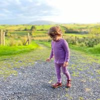 Myskläder barn vuxna - Våfflad eko bomull - Lila Plommon -7år - Junior