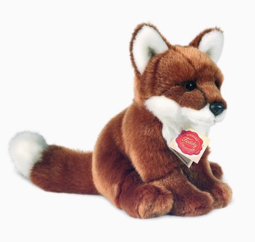 Mjukisdjur Gosedjur Räv sittande 20cm Teddy Hermann