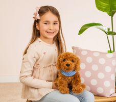 Mjukisdjur Gosedjur Hund  Goldendoodle sittande 30cm Teddy Hermann