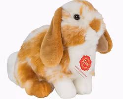 Mjukisdjur Gosedjur Kanin Dvärgvädur ljusbrun/vit 20cm Teddy Hermann