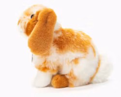 Mjukisdjur Gosedjur Kanin Dvärgvädur ljusbrun/vit 20cm Teddy Hermann