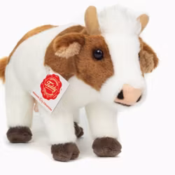 Mjukisdjur Gosedjur Ko Brunvit Stående 23 Cm Teddy Hermann
