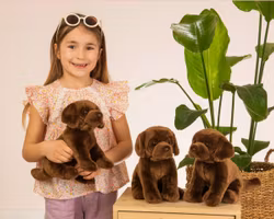 Mjukisdjur Gosedjur Hund Labrador brun 25cm Teddy Hermann