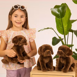 Mjukisdjur Gosedjur Hund Labrador brun 25cm Teddy Hermann