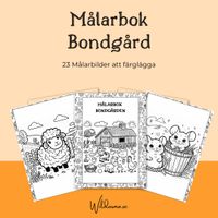 Målarbok Bondgård - 23 sidor att skriva ut hemma