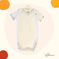 Baby body kortärmad Vit/Gröna prickar 70-86cl
