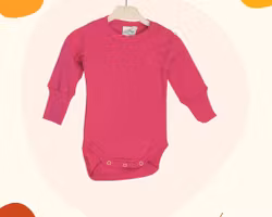 Body för baby långärmad Cerise 50-70cl
