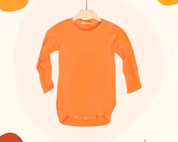 Billiga babykläder Body för baby långärmad Orange 50-86cl