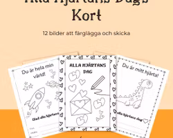 Alla Hjärtans Dag Kort att Skriva Ut Hemma - Perfekt för Barnens Kreativitet!