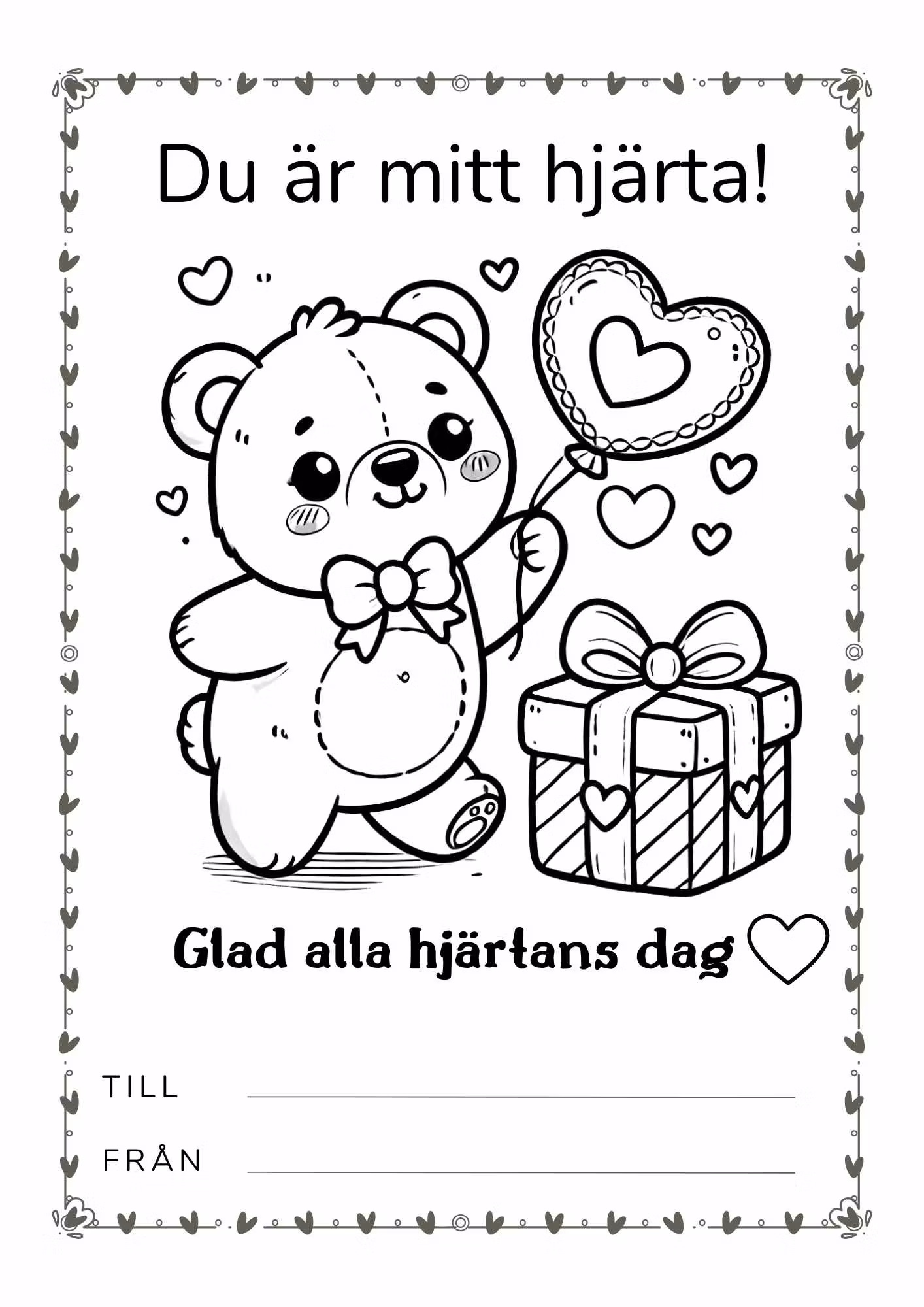 Alla Hjärtans Dag Kort att Skriva Ut Hemma - Perfekt för Barnens Kreativitet!