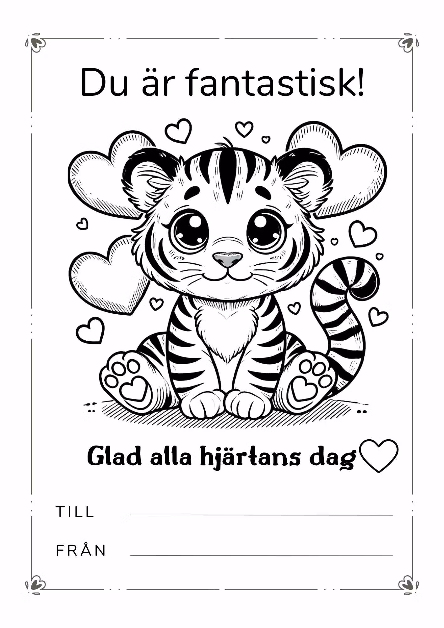 Alla Hjärtans Dag Kort att Skriva Ut Hemma - Perfekt för Barnens Kreativitet!